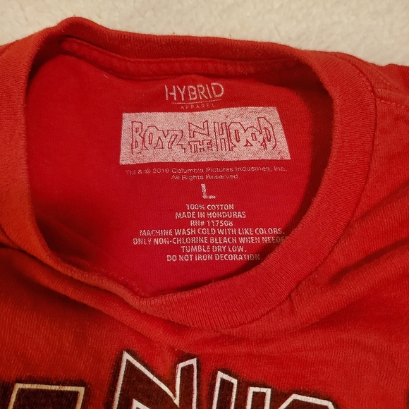 Mens Boyz N the Hood  red size large t-shirt. - Picture 3 of 4
